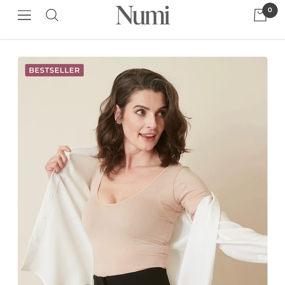 numi signature undershirt in almond size xs.